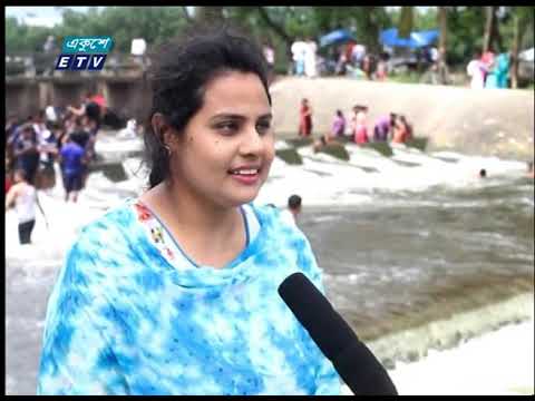 বর্ষায় ঠাকুরগাঁওয়ের ভুল্লী নদীর বাঁধে বেড়েছে দর্শনার্থীর ভীড়