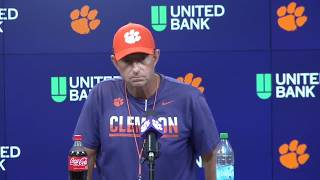 WATCH: Clemson’s Dabo Swinney gives update during Tiger’s preseason camp