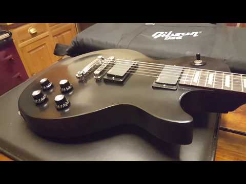 2013 Gibson Les Paul Future Futura Satin Black Zakk Wylde EMG's guitar up close video review