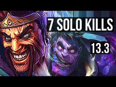 DRAVEN vs DR. MUNDO (TOP) | 5.1M mastery, 7 solo kills, 1100+ games | KR Master | 13.3