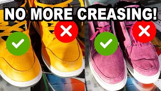 How To REMOVE CREASING on your SNEAKERS - And how to avoid future creasing.  Step-by-step tutorial.
