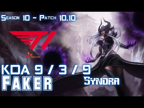 T1 Faker SYNDRA vs EKKO Mid - Patch 10.10 KR Ranked