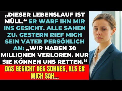 Mein Chefsohn warf mir meinen Lebenslauf ins Gesicht – jetzt fleht er um meine Hilfe