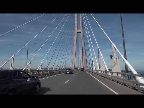 Dirigindo em Vladivostok - Ponte Russa e Ponte Dourada