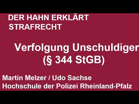 The Rooster explains criminal law - § 344 StGB Persecution of innocent people
