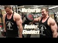 Workout out for huge boulder shoulders