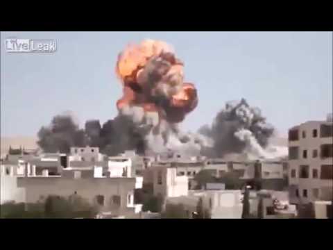 Här visar jag bomber nere i Syrien