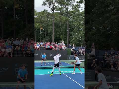 Incredible hand speed wins this pickleball point for Ben Johns and Gabe Tardio 💥