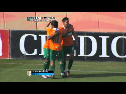 Gol de Simeone. Godoy Cruz 0 Banfield 1.Fecha 20. Torneo Primera División.FPT