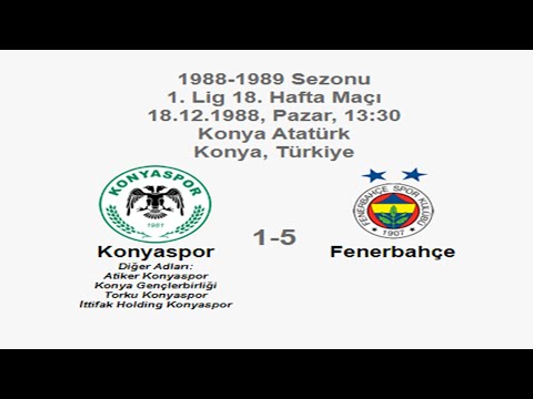 Konyaspor 1-5 Fenerbahce [HD] 18.12.1988 - 1988-1989 Turkish 1st League Matchday 18