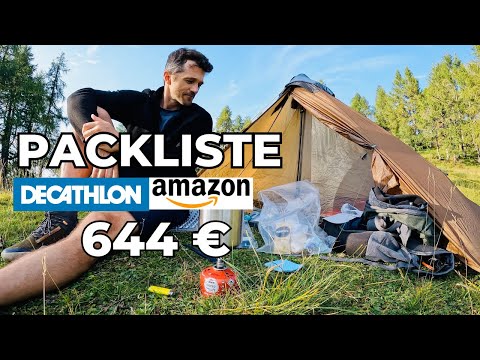 Packing list - CHEAP | Lightweight and GOOD (5.3 kg) Trekking, camping, overnight stays outdoors.