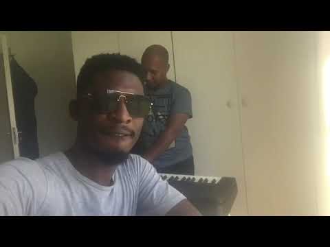 Karabo Mogane and older brother Thapzido jamming a cover