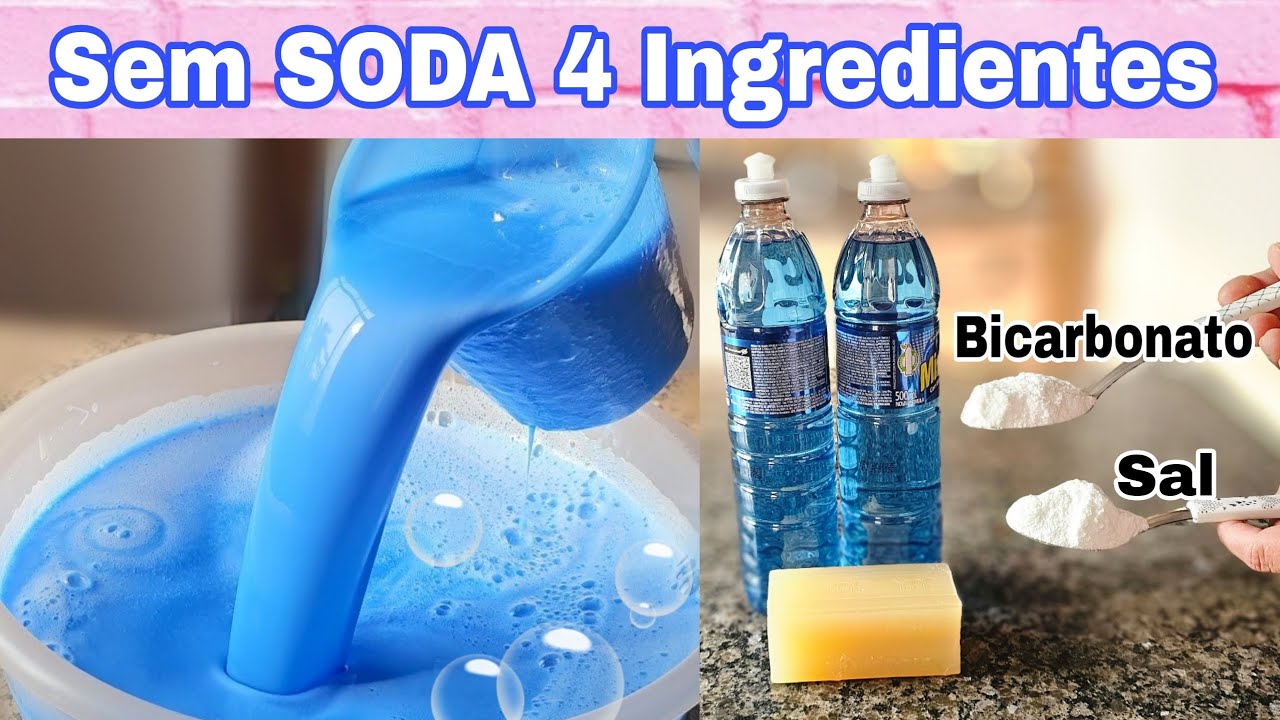 Como Fazer Sabão Líquido Caseiro Sem SODA Sem ÓLEO com 4 Ingredientes ☆ Não Fico Mais Sem