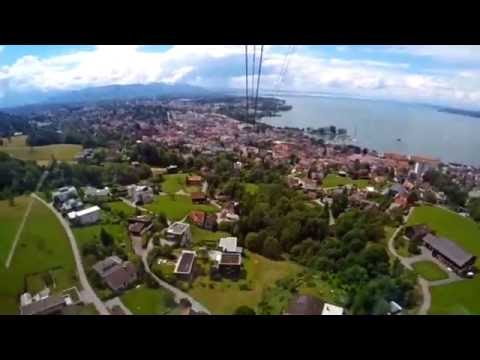 Fahrt mit Pfänderbahn von Bregenz/Bodensee im Zeitraffer