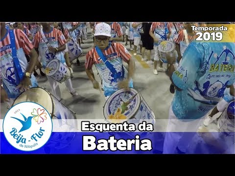 Beija-Flor - Esquenta da bateria no ensaio técnico (Setor 1) - Apoteose ao vivo - #ET19