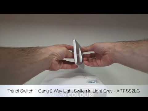 Unboxing the Trendi Switch 1 Gang 2 Way Chrome Rocker Light Switch in Light Grey - ART-SS2LG