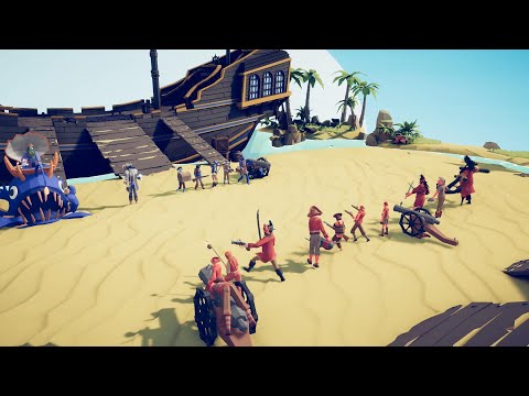 PIRATES TEAM vs PIRATES TEAM (DLC) - TOTALLY ACCURATE BATTLE SIMULATOR | TABS