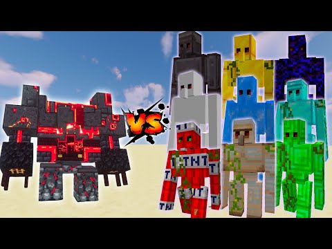 Netherite Monstrosity VS Extra Golem in Minecraft 1.19.2 |  L_Ender's Cataclysm