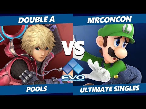 EVO 2019 SSBU - Double A (Shulk) Vs. SS | MrConCon (Luigi) Smash Ultimate Tournament Pools