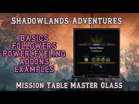 Shadowlands Adventures a Mission Table Master Class