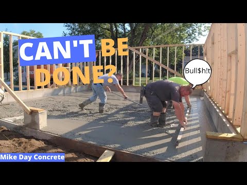 How To Pour A 26' X 24' Concrete Floor for a Garage
