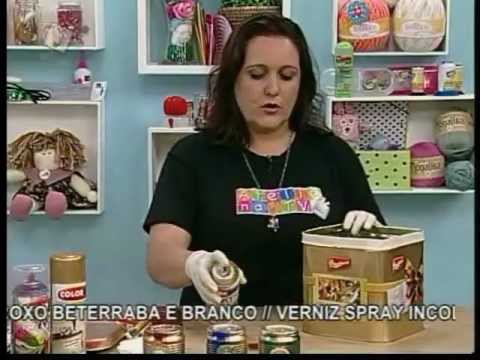 Colorgin no Ateliê na TV - Latas decoradas