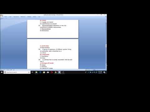 jamb past questions biology 2018