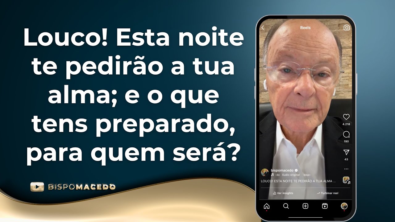 Louco! Esta noite te pedirão a tua alma; e o que tens preparado, para quem será? -Meditação 17/10/24