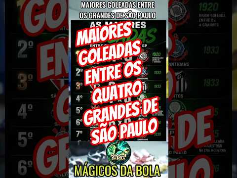 Maiores goleadas dos grandes!#futebol #palmeiras #saopaulo #corinthians #santos #flamengo #inter #tv