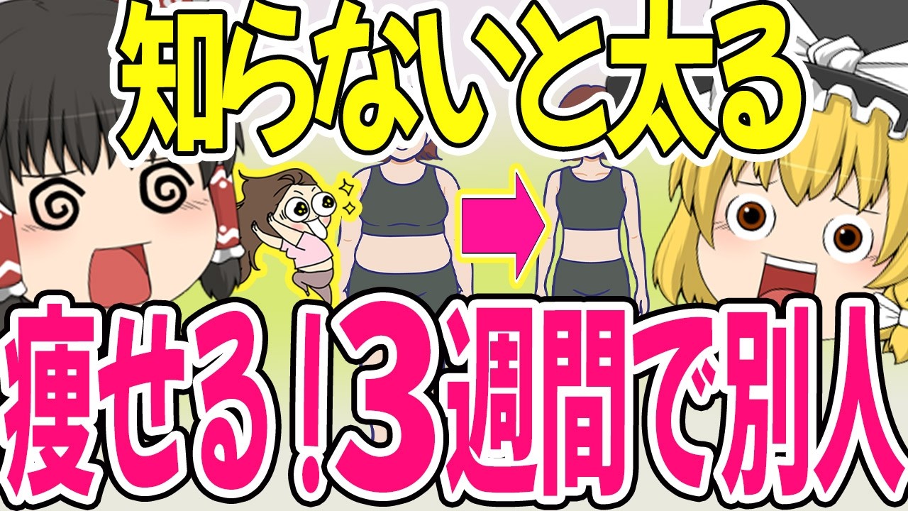 【ダイエット】3週間で体が変わる・制限なし！運動なし！でも別人級に痩せる習慣特集【ゆっくり解説】