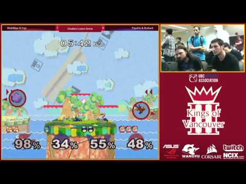 Webwipe & Espi vs. PapaHo & Bodlack - Melee Doubles LS - Kings of Vancouver III