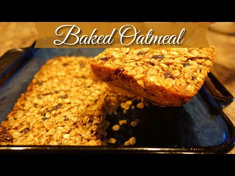 Cinnamon Raisin Baked Oatmeal Recipe | Homemade Baked Oatmeal | Homemade Oatmeal