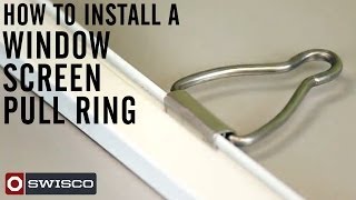 How to install the Swisco 70-004 pull ring.