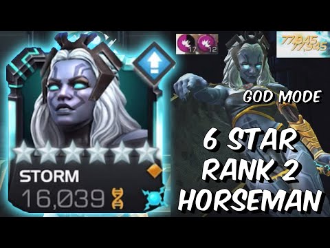 6 Star Rank 2 Storm Pyramid X - Horseman Apocalypse Synergy God Mode - - Marvel Contest of Champions