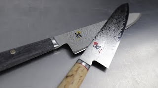 300 vs 500 Japanese Knife Miyabi Birchwood vs Black Mp4 3GP & Mp3