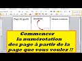 Comment numéroter les pages sur Word sans commencer par la première! Méthode facile et rapide