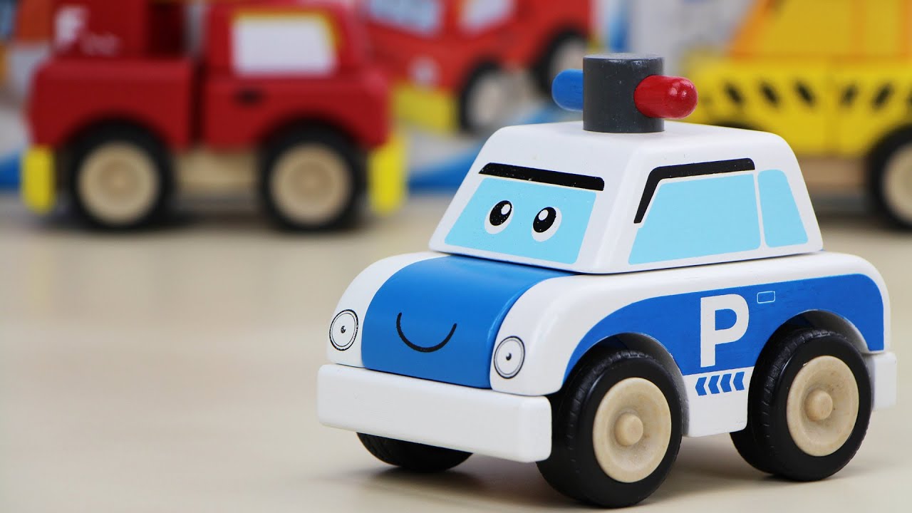 Wonderworld Dřevěné mini policejní auto