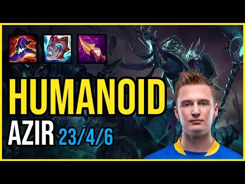 HUMANOID - AZIR vs. VIEGO Mid | EUW CHALLENGER | PATCH 11.2 | QUADRAKILL