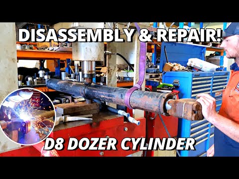 Cylinder Disassembly & Repair for D8 Dozer | Machining & Welding