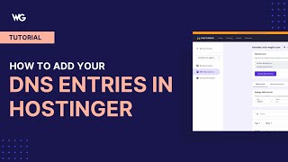 How to add your DNS entries in Hostinger