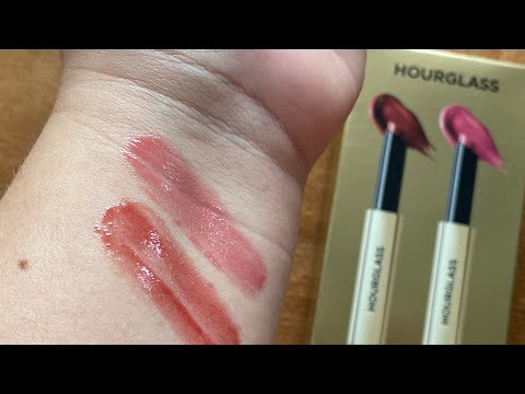 Hourglass Phantom Volumizing Glossy Lip Balm Duo swatches