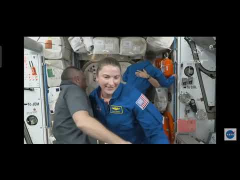 SpaceX Crew-3 astronauts boarding the ISS to join the Expedition 66 crew.