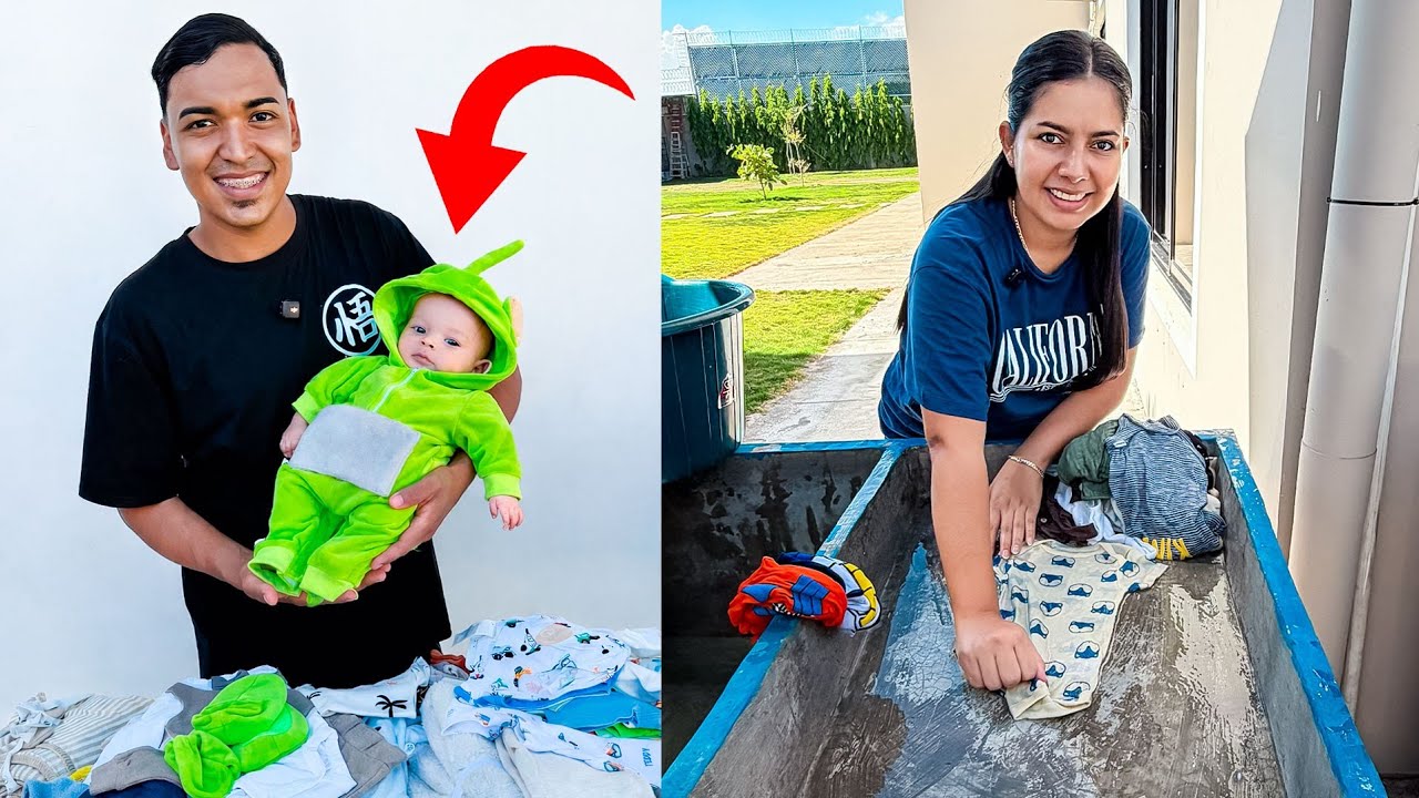 YA CASI NACE LAVANDO LA ROPA DE MI HIJO LARINJR 