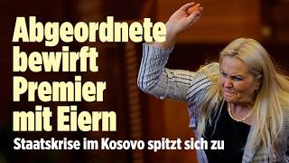Eklat im Parlament: Eier-Attacke auf Kosovos Premier