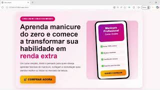 Eu vou criar a sua pagina de vendas