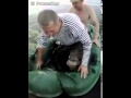 Пешком на лодке! Ржачка! 