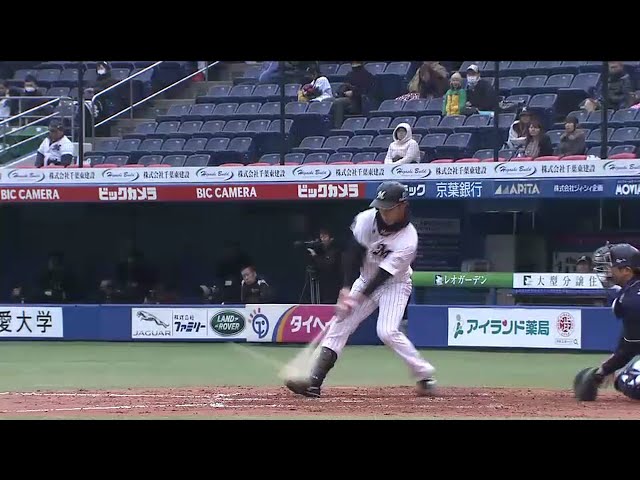 【7回裏】マリーンズ・平沢 神業バットコントロールでオープン戦初安打!! 2016/3/13 M-Bs