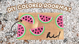 HOW TO MAKE A DOORMAT WITH CRICUT (IN COLOR! 🍉) / DIY Doormat with Cricut Maker - Colored Doormat