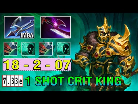1 Shot INVISIBLE Crit [Wraith King] Hard Carry Full Physical Damage Build Beyond Godlike Dota2 7.33E