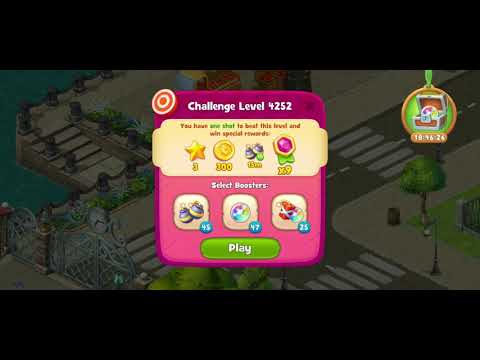 Gardenscapes Level 4252 (Pink Level - One Shot Level) ONE TRY CHALLENGE